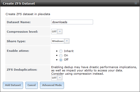 Create a dataset for CIFS sharing.png