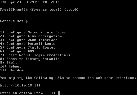 FreeNAS DHCP on first boot.png